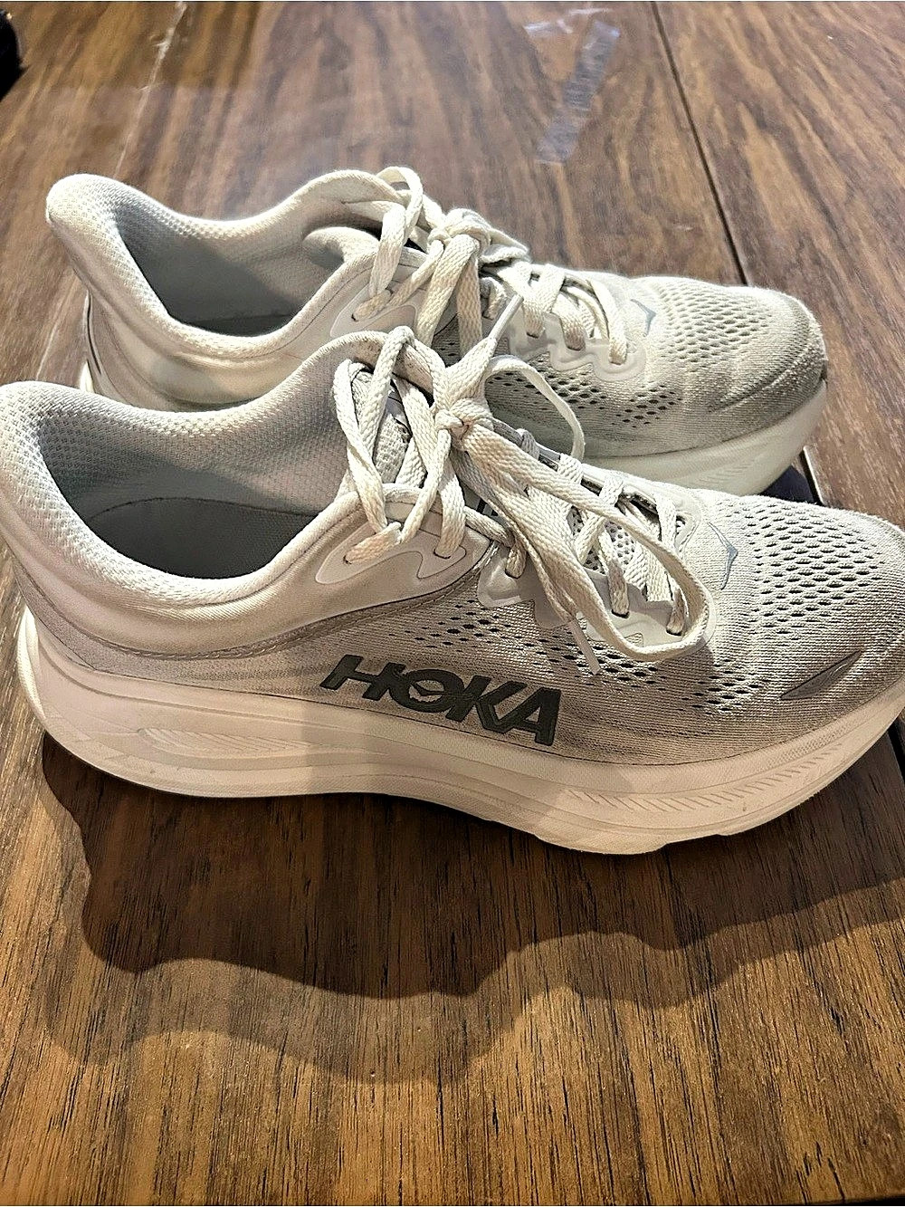 Hoka One One Bondi 9 Women's Athletic Shoes Cream US 8.5